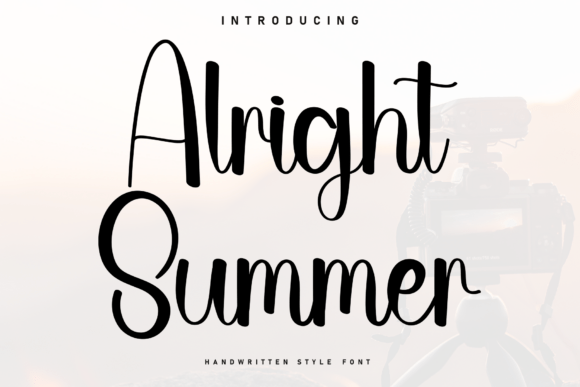 Alright Summer: A Handwritten Font for Cozy Editorial Design
