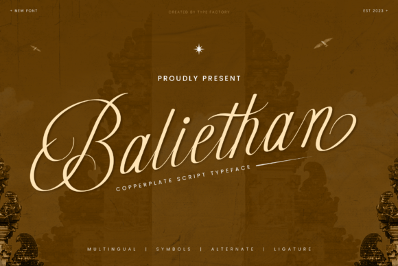 Baliethan: A Copperplate Script Typeface for Editorial Design