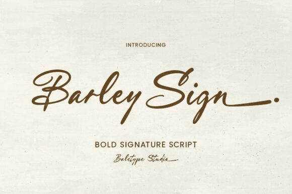Barley Sign: A Bold Script Font for Campaigns