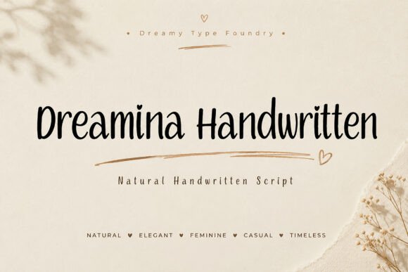 Dreamina Handwritten: A Warm Script Font for Editors