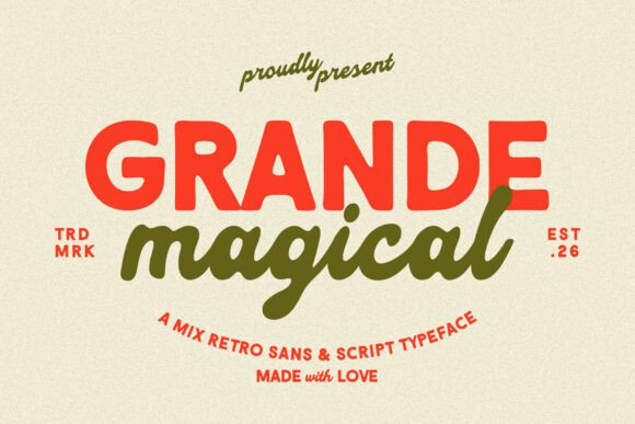 Grande Magical: A Retro Script Font for Makers