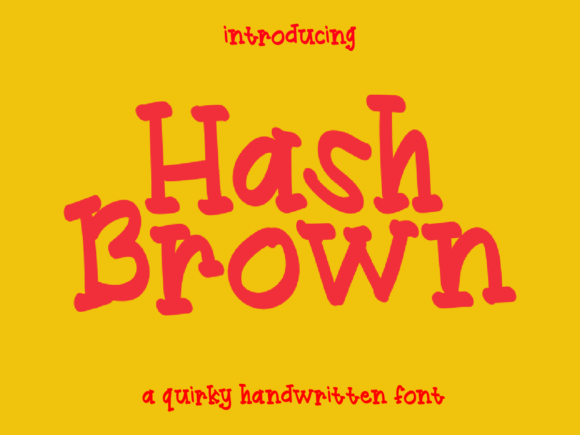 Hashbrown: A Handwritten Serif Font for Bold Campaigns
