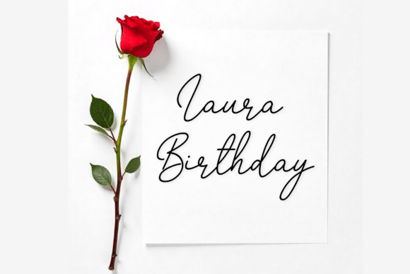 Laura Birthday: A Timeless Handwritten Font for Editorial Design