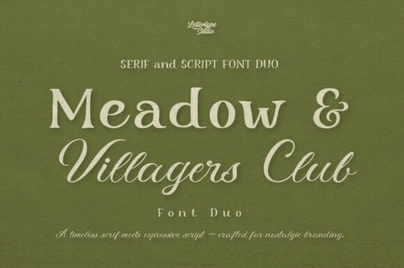 Meadow Villager Club Duo: A Vintage Font Review