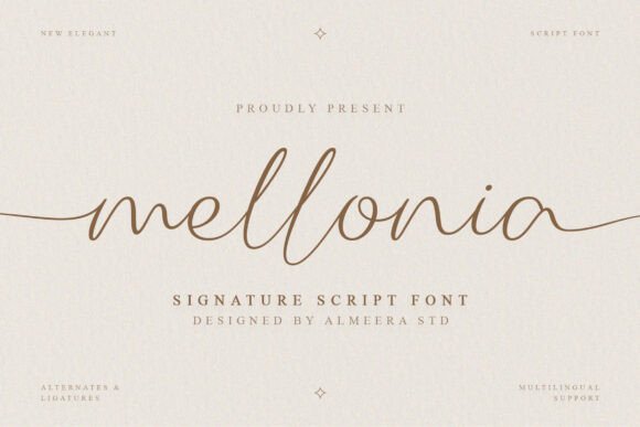 Mellonia: A Refined Script Font for Editorial Design
