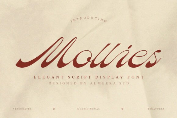Mollies: An Elegant Script Typeface for Editorial Design