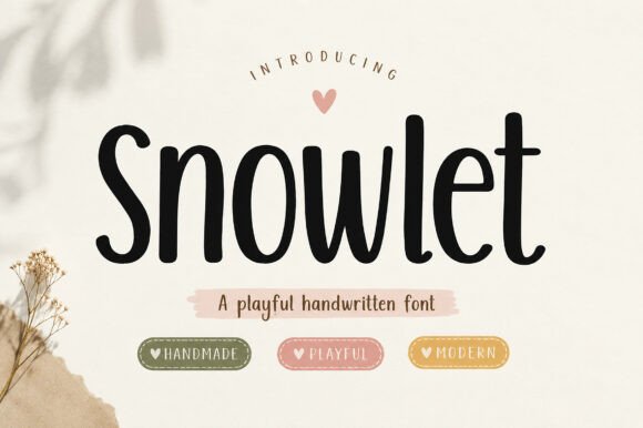 Snowlet: A Playful Handwritten Font for Web Design